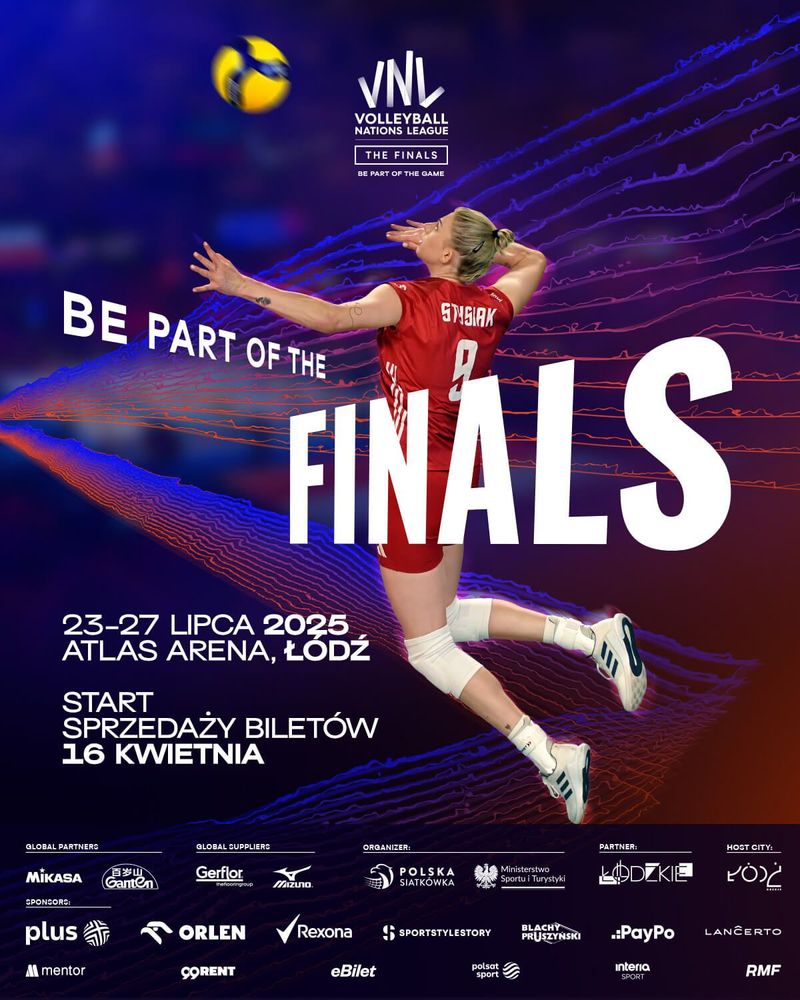 2024 12 17 finaly siatkarskiej ligi narodow kobiet 2025 w polsce plakat